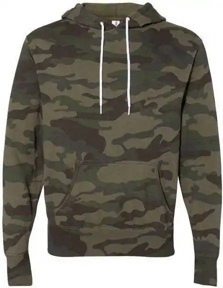 Independent Trading co Afx90un Unisex Lightweight Hooded Sweatshirt Forest Camo