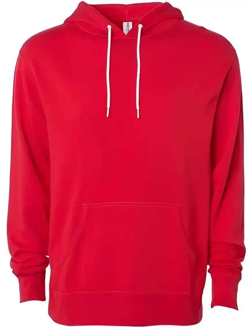 Independent Trading co Afx90un Unisex Lightweight Hooded Sweatshirt Red