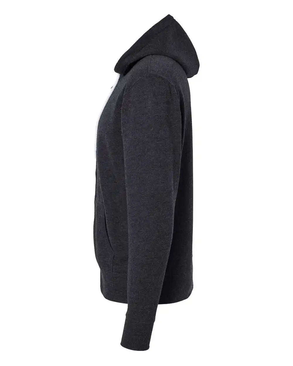 Independent Trading Co. Afx90unz Lightweight Full-zip Hooded Sweatshirt - Charcoal Heather