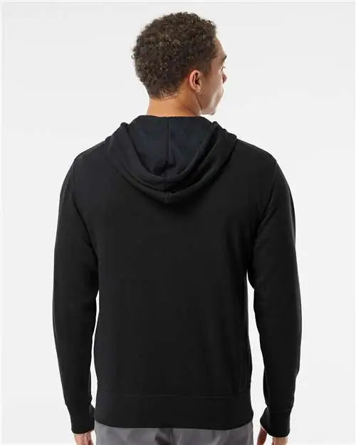 Independent Trading Co. Afx90unz Lightweight Full-zip Hooded Sweatshirt - Black