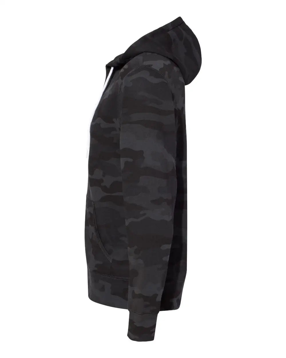 Independent Trading Co. Afx90unz Lightweight Full-zip Hooded Sweatshirt - Black Camo