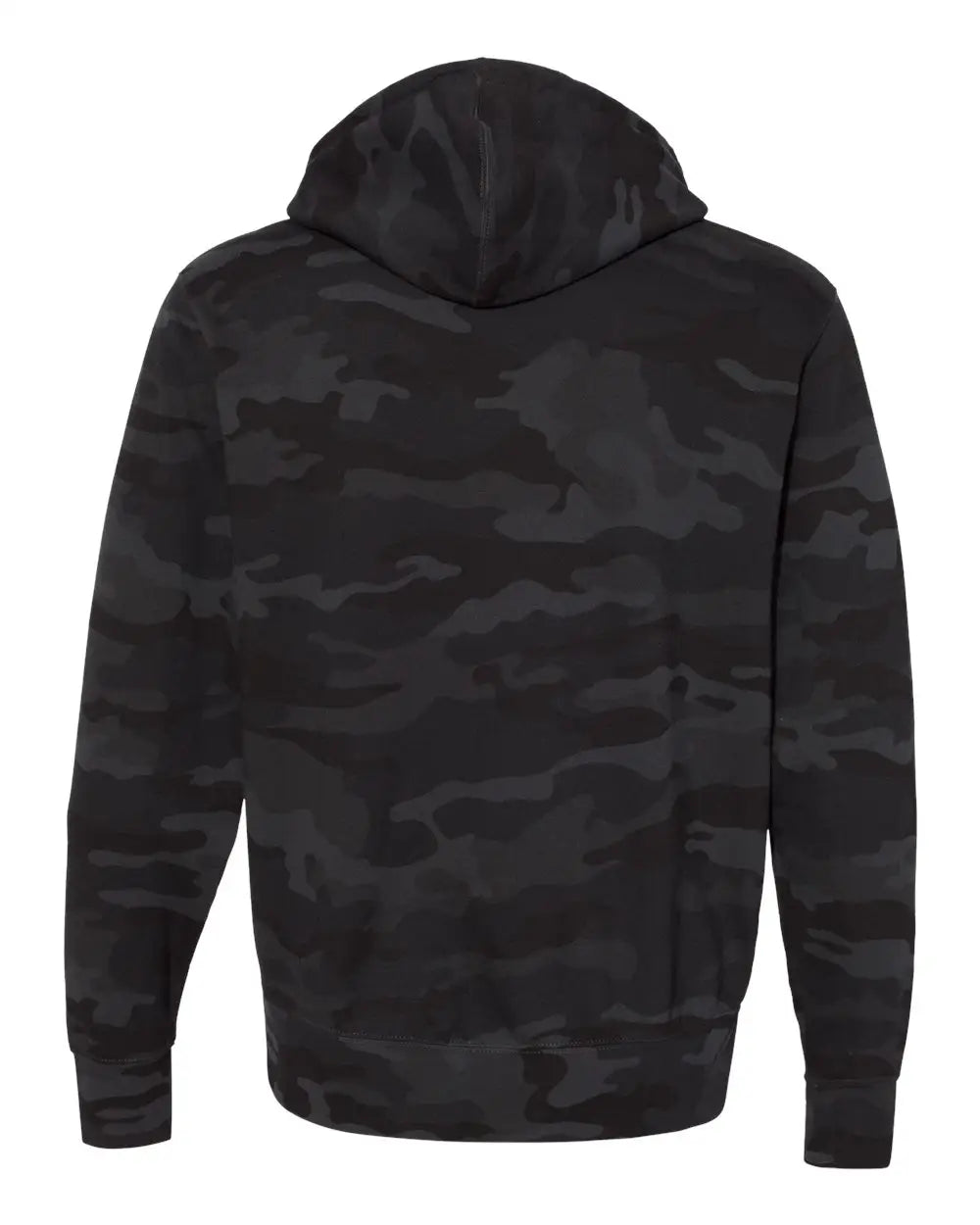 Independent Trading Co. Afx90unz Lightweight Full-zip Hooded Sweatshirt - Black Camo
