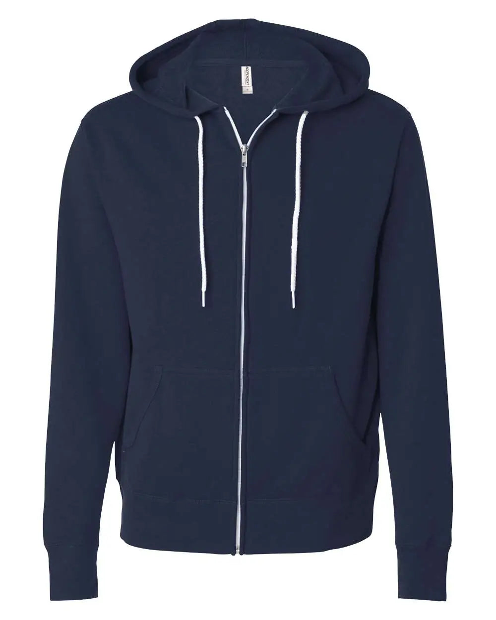 Independent Trading Co. Afx90unz Lightweight Full-zip Hooded Sweatshirt - Classic Navy - Xs