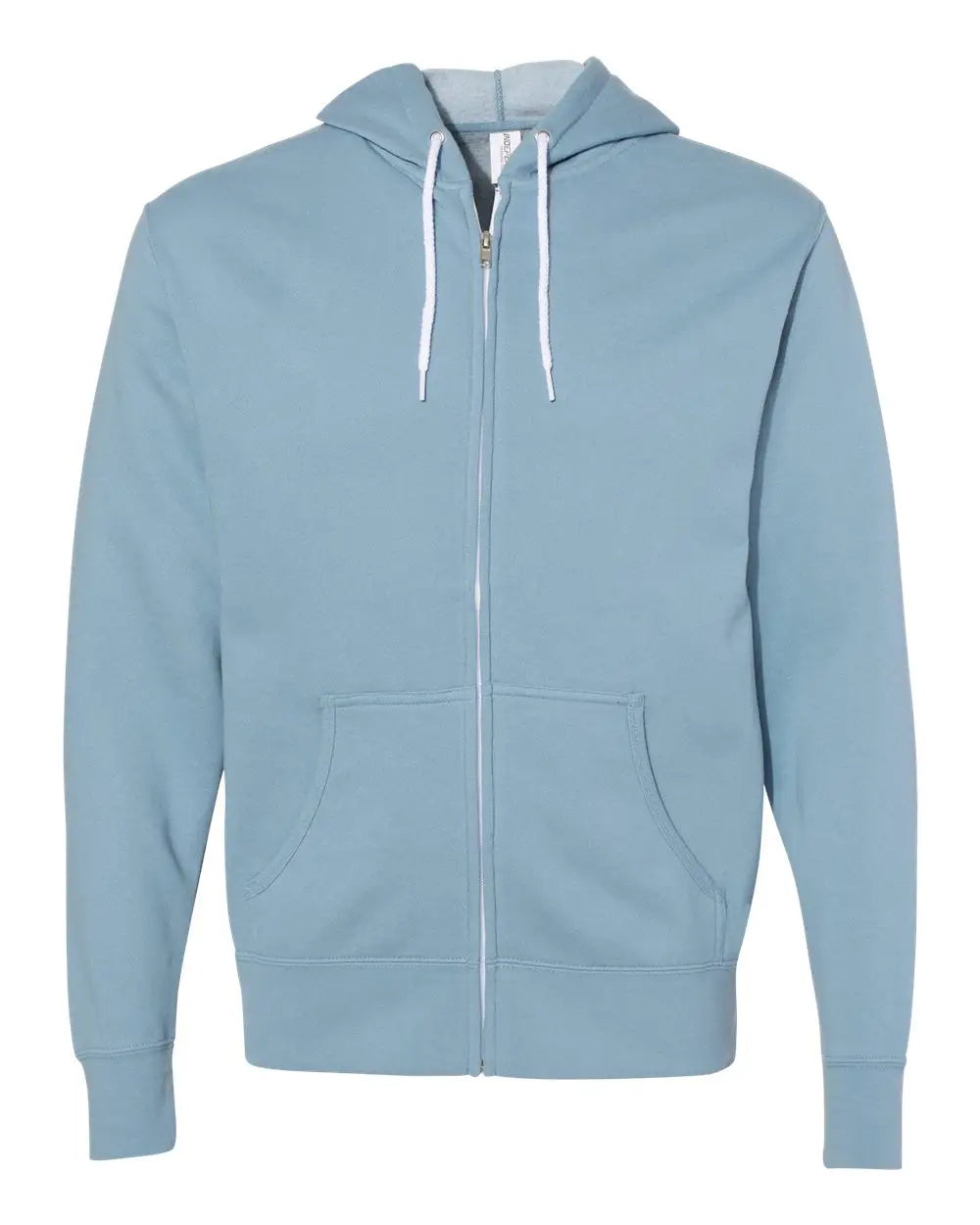Independent Trading Co. Afx90unz Lightweight Full-zip Hooded Sweatshirt - Misty Blue - Xs