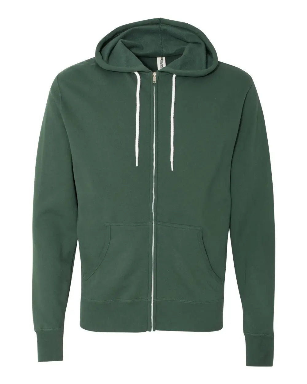 Independent Trading Co. Afx90unz Lightweight Full-zip Hooded Sweatshirt - Alpine Green - Xs