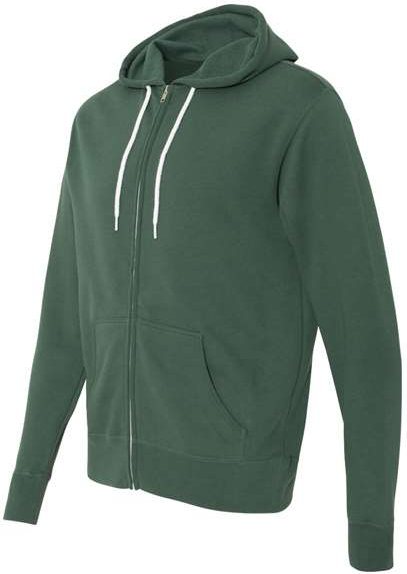 Independent Trading co Afx90unz Unisex Lightweight Full-zip Hooded Sweatshirt - Alpine Green