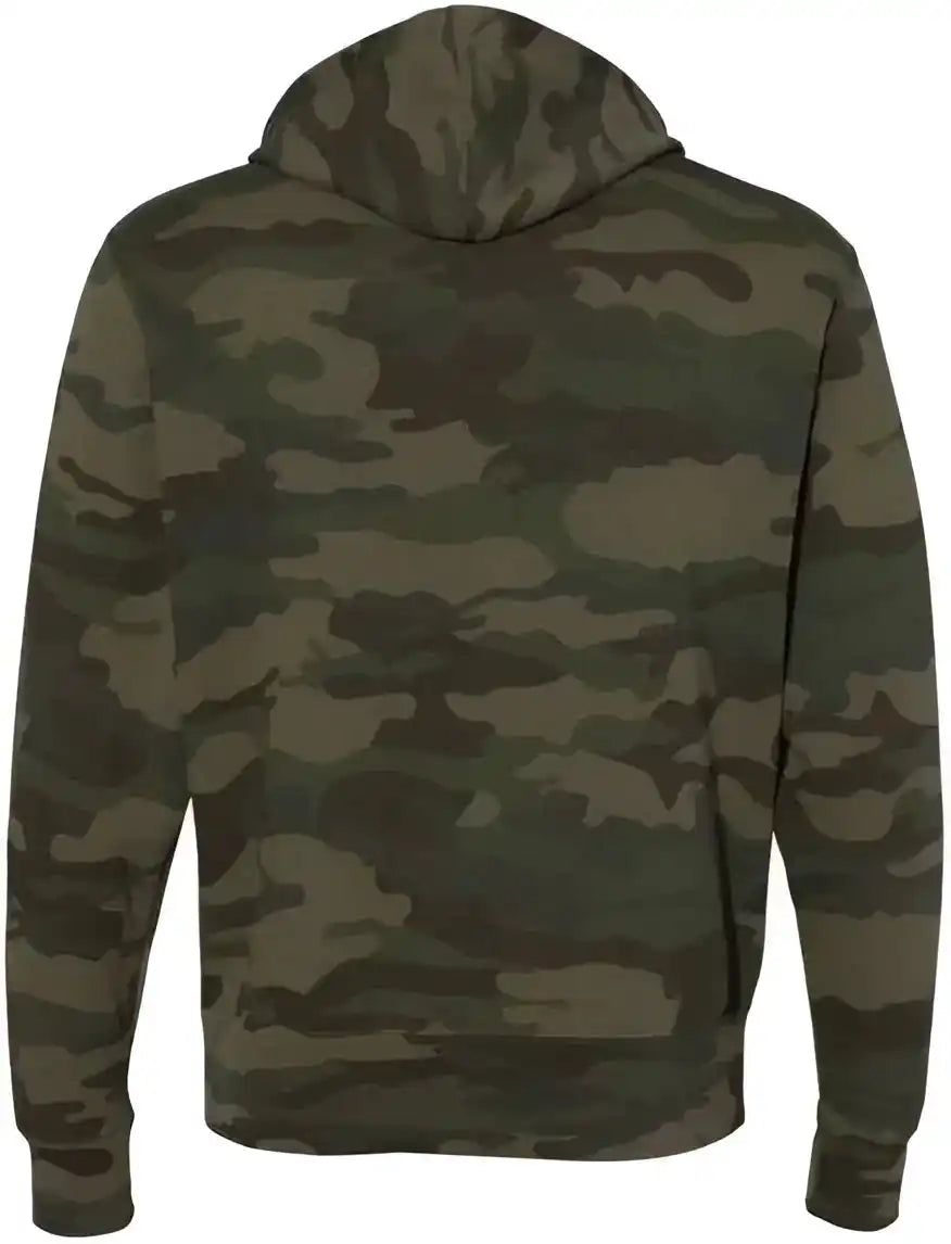 Independent Trading co Afx90unz Unisex Lightweight Full Zip Hooded Sweatshirt Forest Camo