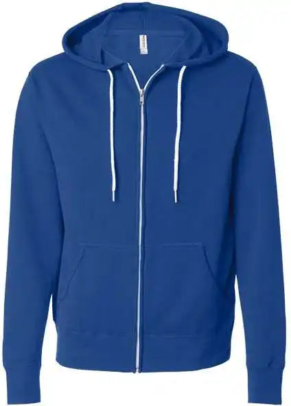 Independent Trading co Afx90unz Unisex Lightweight Full-zip Hooded Sweatshirt - Cobalt