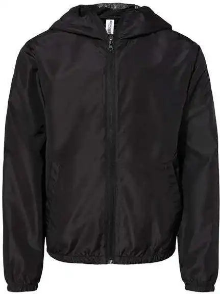 Independent Trading co Exp24ywz Youth Lightweight Windbreaker Full-zip Jacket - Black
