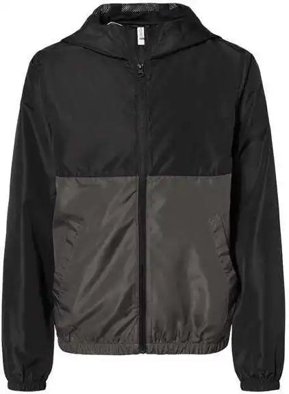 Independent Trading co Exp24ywz Youth Lightweight Windbreaker Full-zip Jacket - Black Graphite
