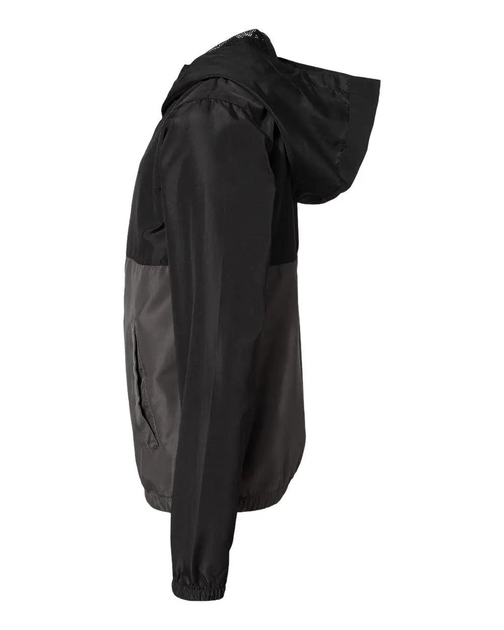 Independent Trading Co. Exp24ywz Youth Lightweight Windbreaker Full-zip Jacket - Black Graphite