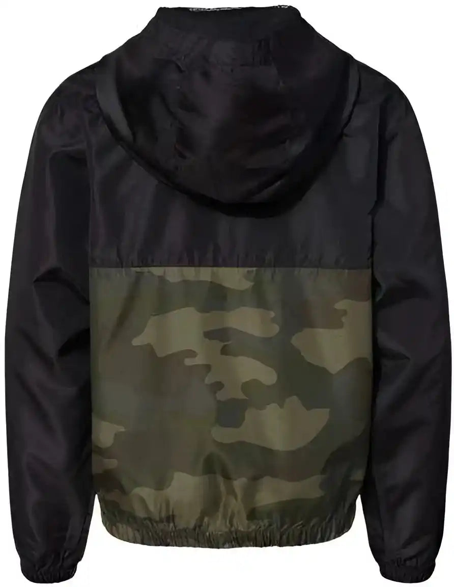 Independent Trading co Exp24ywz Youth Lightweight Windbreaker Full-zip Jacket - Black Forest Camo