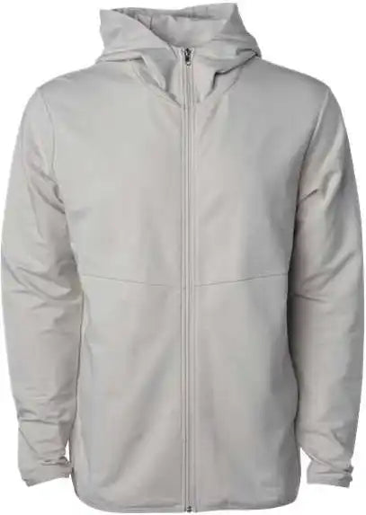 Independent Trading co Exp30pz Perform Full Zip Hooded Sweatshirt Smoke