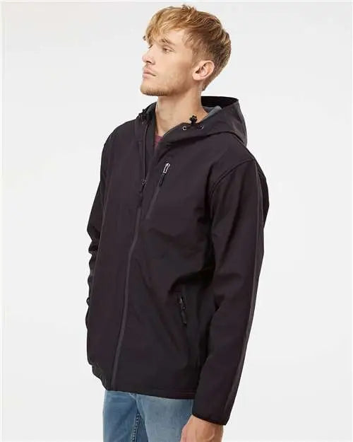 Independent Trading Co. Exp35ssz Poly-tech Soft Shell Jacket - Black