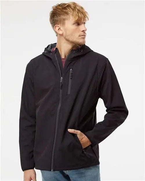 Independent Trading Co. Exp35ssz Poly-tech Soft Shell Jacket - Black
