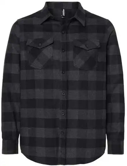 Independent Trading co Exp50f Flannel Shirt - Charcoal Heather Black