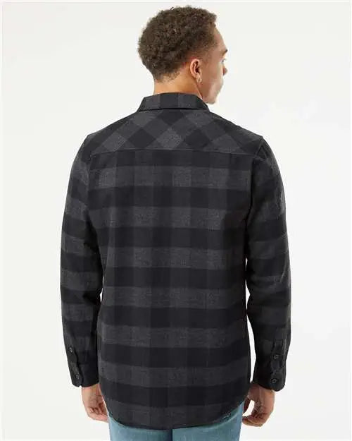 Independent Trading Co. Exp50f Flannel Shirt - Charcoal Heather Black