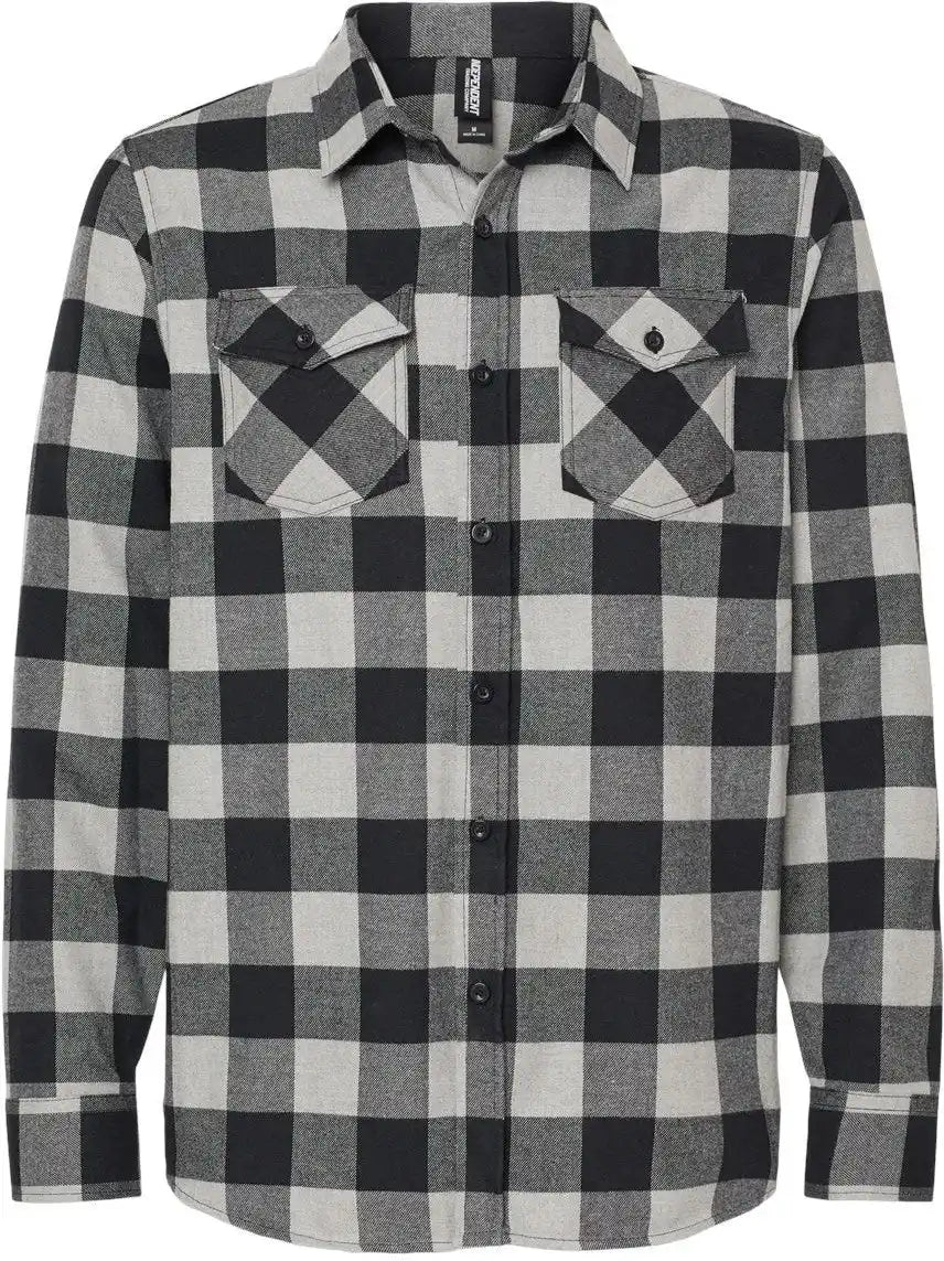 Independent Trading Co. Exp50f Flannel Shirt - Grey Heather Black - Heather/ / Xs