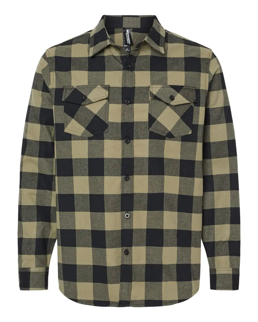 Independent Trading Co. Exp50f Flannel Shirt - Olive Black