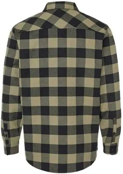Independent Trading co Exp50f Flannel Shirt Olive Black