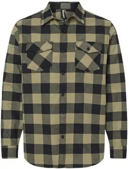 Independent Trading co Exp50f Flannel Shirt Olive Black