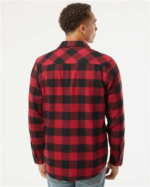 Independent Trading Co. Exp50f Flannel Shirt - Red Black