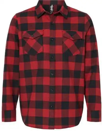 Independent Trading co Exp50f Flannel Shirt - Red Black