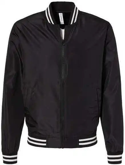Independent Trading co Exp52bmr Lightweight Bomber Jacket - Black White Stripe