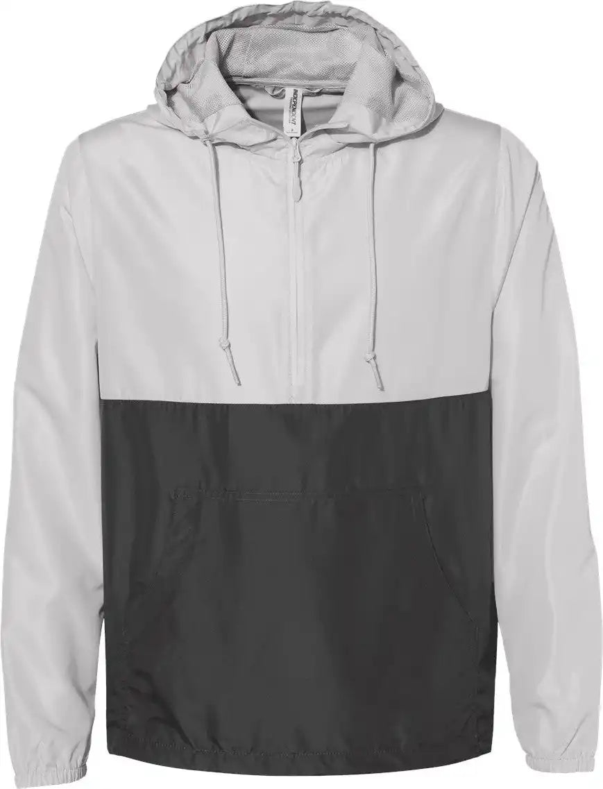 Independent Trading Co. Exp54lwp Lightweight Quarter-zip Windbreaker Pullover Jacket - Smoke Graphite - Smoke/ / Xs