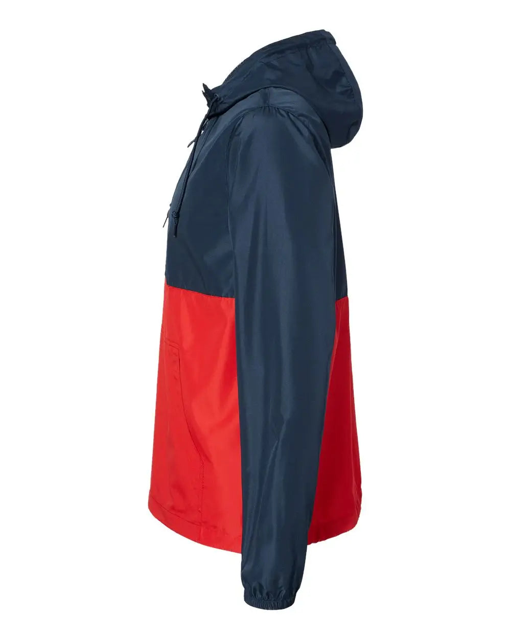 Independent Trading Co. Exp54lwp Lightweight Quarter-zip Windbreaker Pullover Jacket - Classic Navy Red
