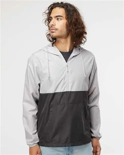 Independent Trading Co. Exp54lwp Lightweight Quarter-zip Windbreaker Pullover Jacket - Smoke Graphite