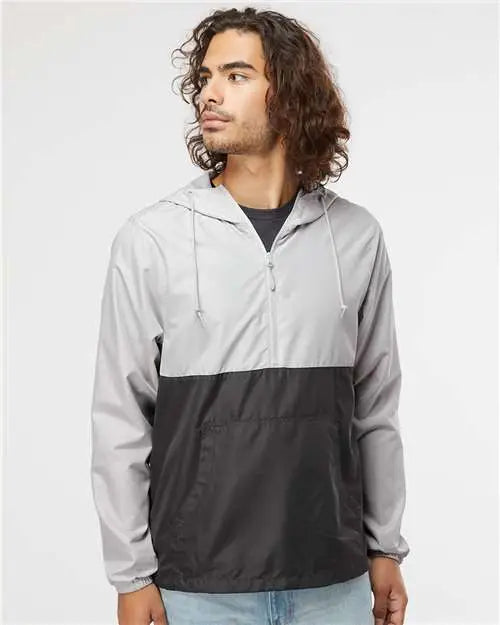 Independent Trading Co. Exp54lwp Lightweight Quarter-zip Windbreaker Pullover Jacket - Smoke Graphite