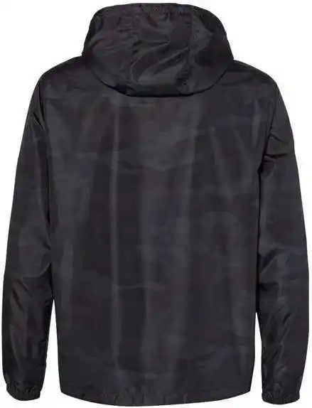 Independent Trading co Exp54lwp Unisex Lightweight Quarter-zip Windbreaker Pullover Jacket - Black Camo