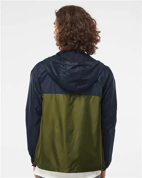 Independent Trading Co. Exp54lwz Lightweight Windbreaker Full-zip Jacket - Classic Navy Army