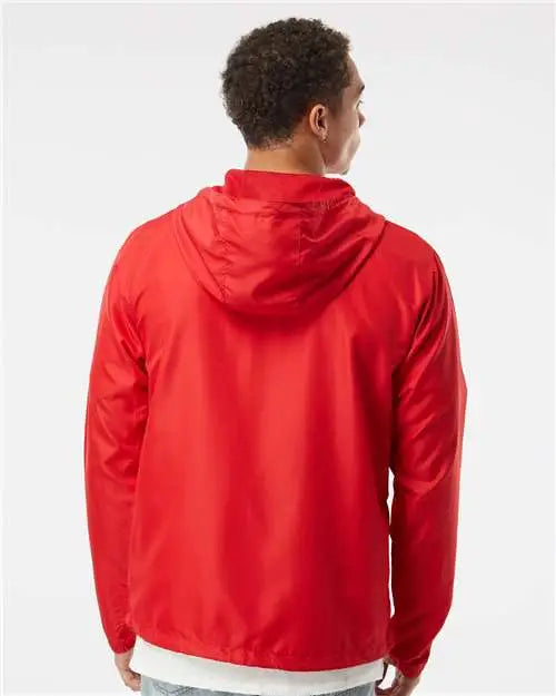 Independent Trading Co. Exp54lwz Lightweight Windbreaker Full-zip Jacket - Red
