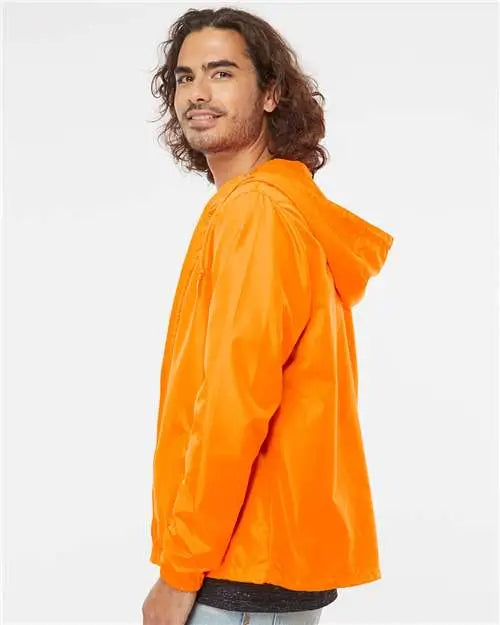 Independent Trading Co. Exp54lwz Lightweight Windbreaker Full-zip Jacket - Safety Orange