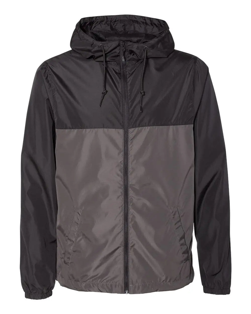 Independent Trading Co. Exp54lwz Lightweight Windbreaker Full-zip Jacket - Black Graphite - Dark Gray / Xs