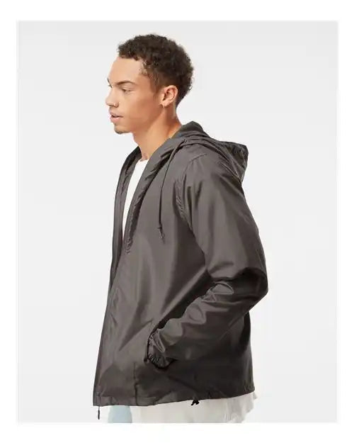 Independent Trading Co. Exp54lwz Lightweight Windbreaker Full-zip Jacket - Graphite