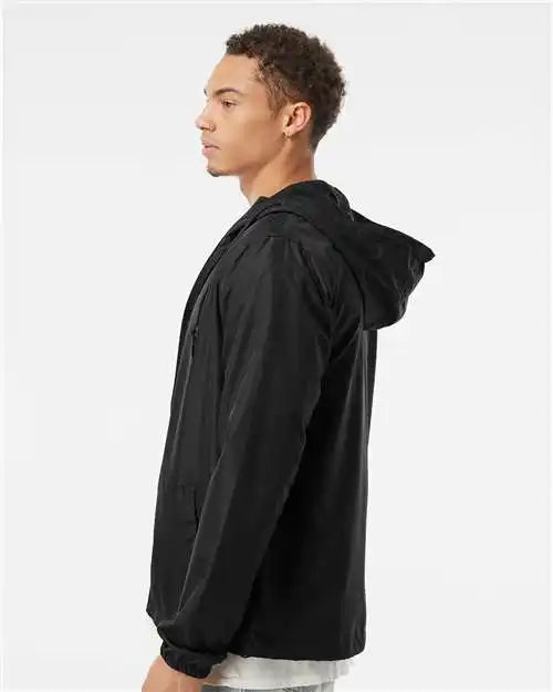 Independent Trading Co. Exp54lwz Lightweight Windbreaker Full-zip Jacket - Black