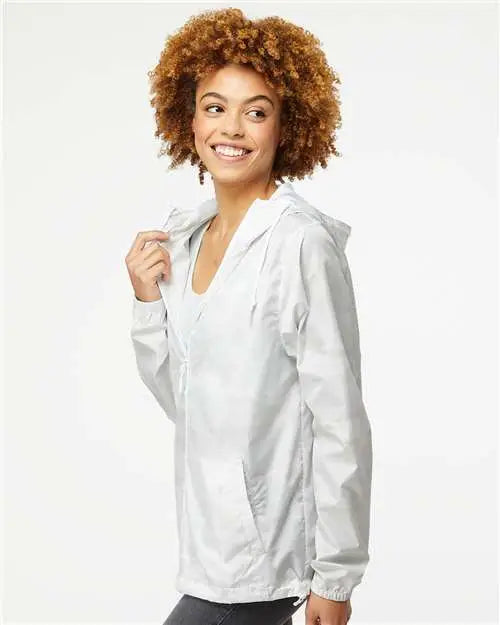 Independent Trading Co. Exp54lwz Lightweight Windbreaker Full-zip Jacket - White Camo