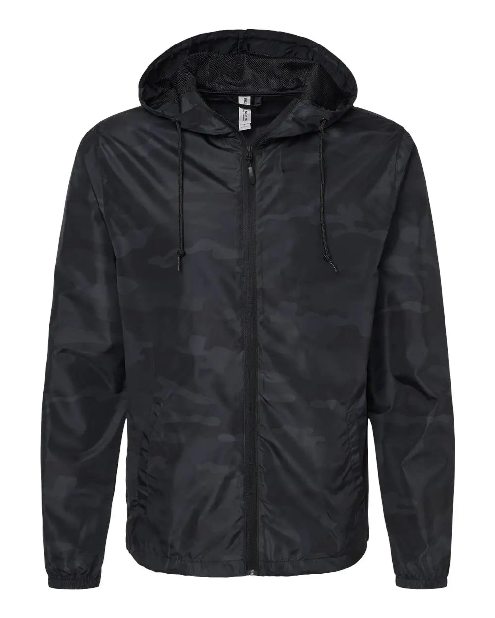 Independent Trading Co. Exp54lwz Lightweight Windbreaker Full-zip Jacket - Black Camo - Xs