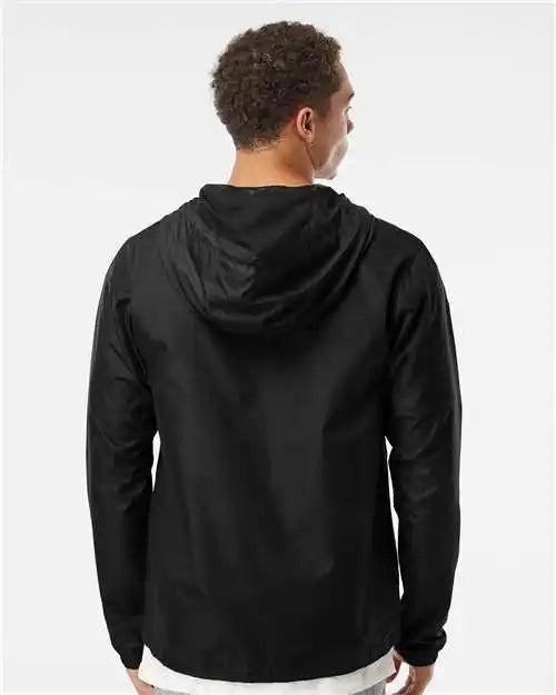 Independent Trading Co. Exp54lwz Lightweight Windbreaker Full-zip Jacket - Black
