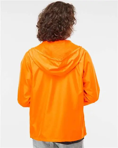 Independent Trading Co. Exp54lwz Lightweight Windbreaker Full-zip Jacket - Safety Orange