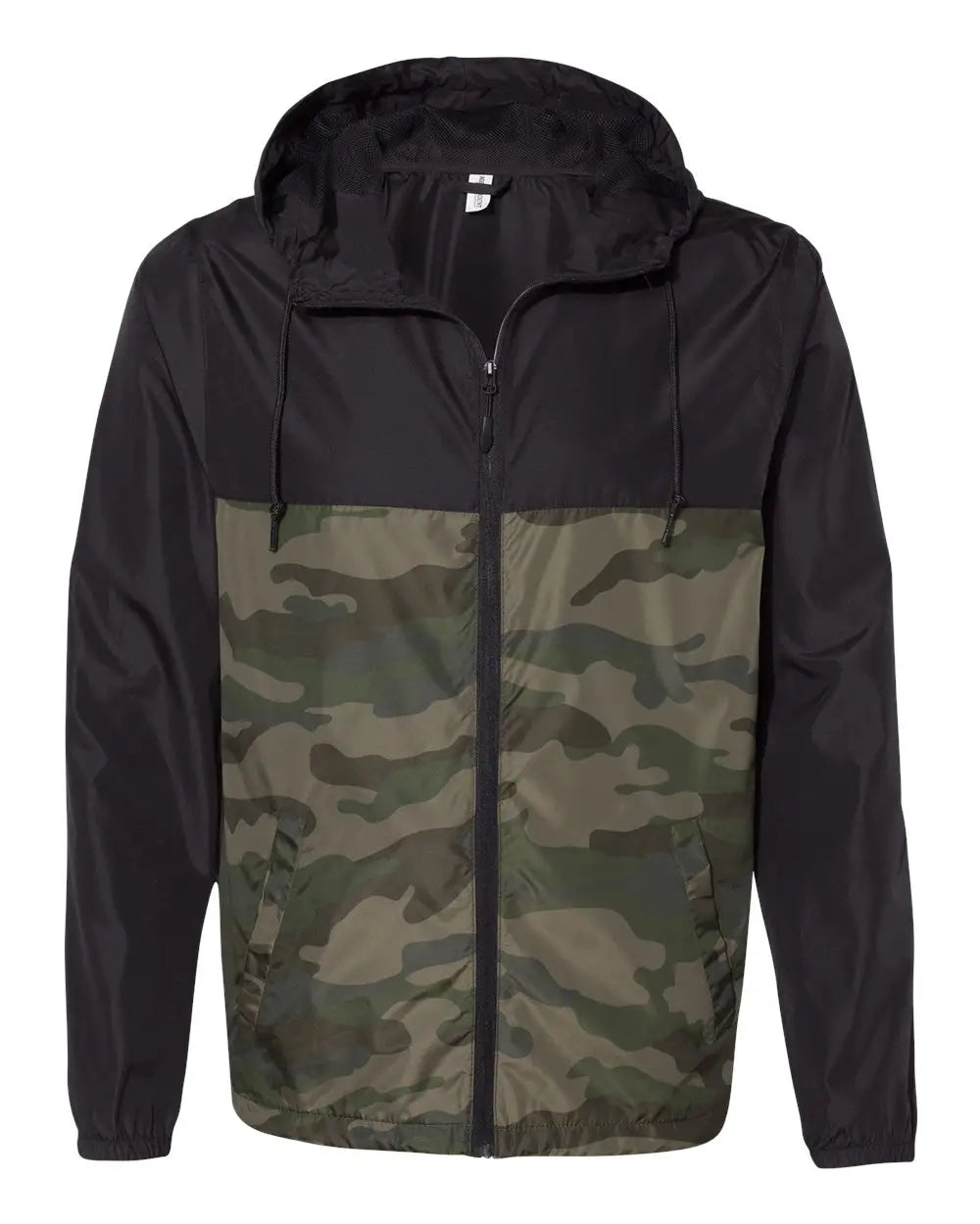 Independent Trading Co. Exp54lwz Lightweight Windbreaker Full-zip Jacket - Black Forest Camo - Xs