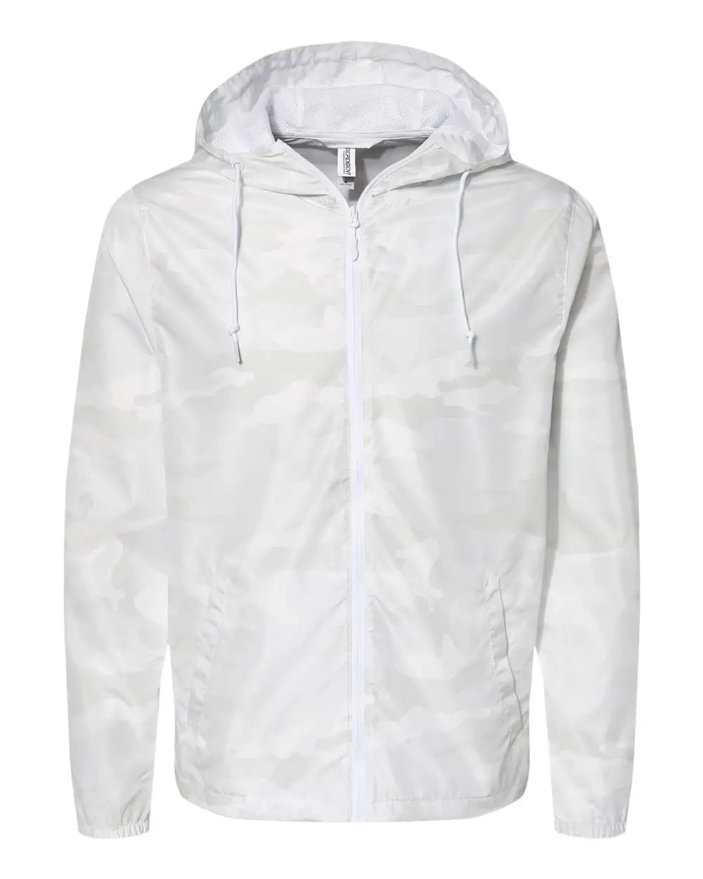 Independent Trading Co. Exp54lwz Lightweight Windbreaker Full-zip Jacket - White Camo - Xs