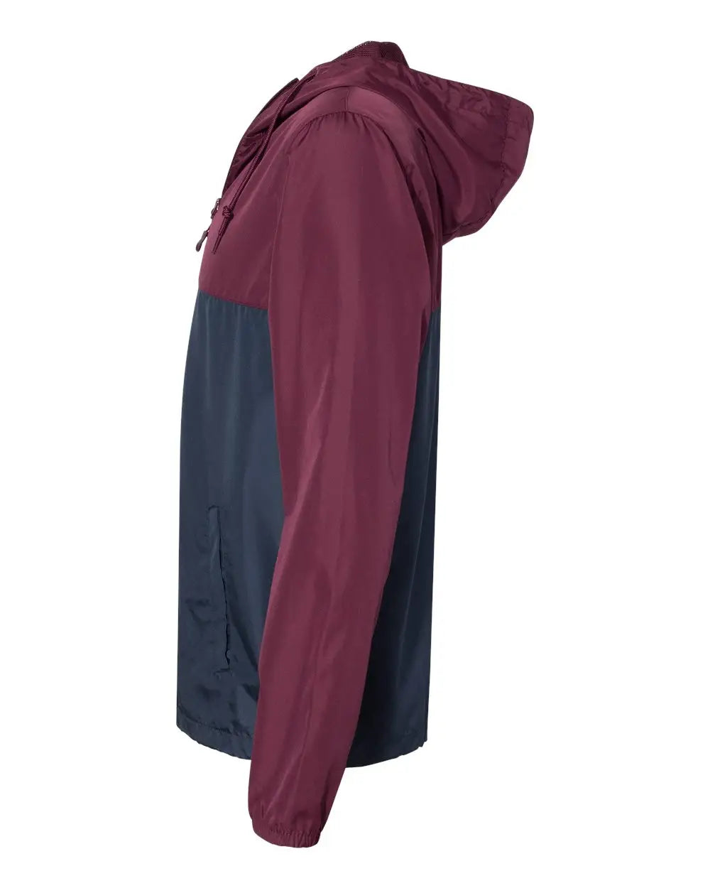 Independent Trading Co. Exp54lwz Lightweight Windbreaker Full-zip Jacket - Maroon Classic Navy