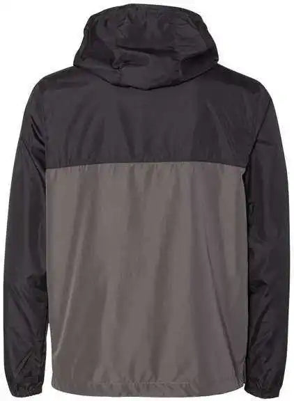 Independent Trading co Exp54lwz Unisex Lightweight Windbreaker Full Zip Jacket Black Graphite
