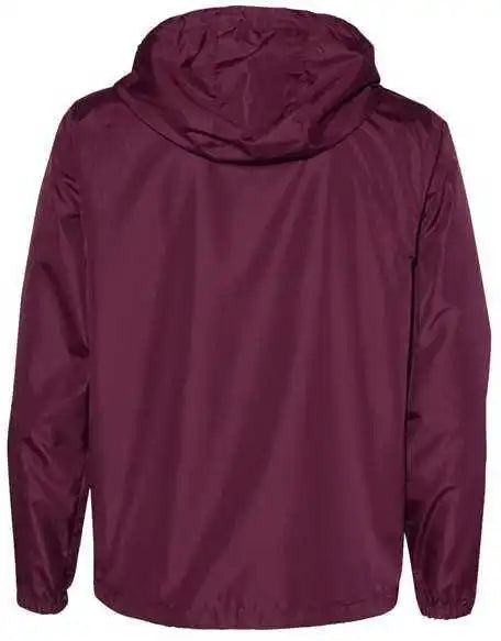 Independent Trading co Exp54lwz Unisex Lightweight Windbreaker Full-zip Jacket - Maroon