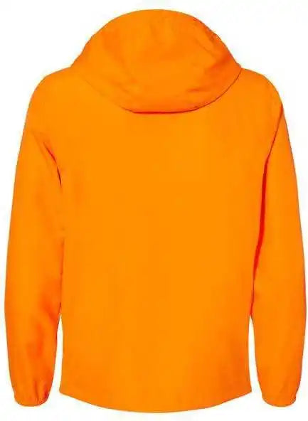 Independent Trading co Exp54lwz Unisex Lightweight Windbreaker Full Zip Jacket Safety Orange