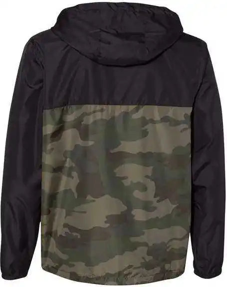 Independent Trading co Exp54lwz Unisex Lightweight Windbreaker Full-zip Jacket - Black Forest Camo